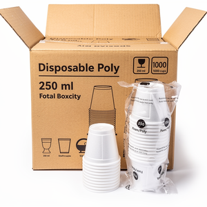 Foam/Poly cups (250ml) (250ml) (box of 1000) - Premium Quality South African Product