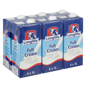 Longlife Low Fat 2% Cream  (6 x 1L) 6 Pack - Premium Quality South African Product