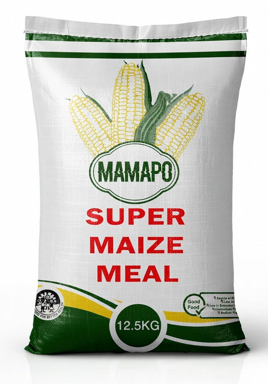 Mamapo Super Maize Meal 12.5kg - Premium Quality South African Product