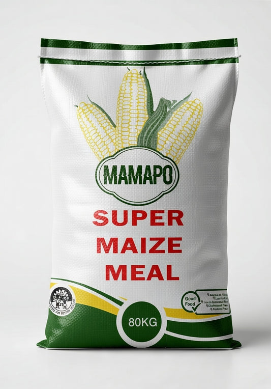 Mamapo Super Maize Meal 80kg - Premium Quality South African Product